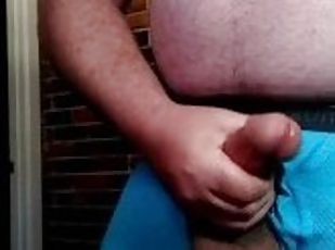 Big Stroking His Thick Cock Until Them Huge Balls Explode