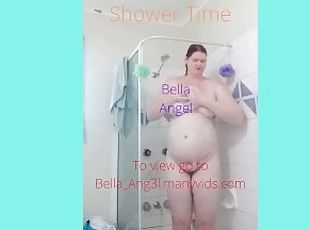 mandi, amatir, wanita-gemuk-yang-cantik, gemuk, berambut-merah, mandi-shower, seorang-diri
