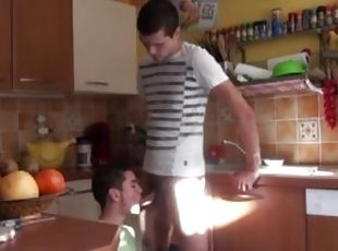MAX fucked by surprise b yhis best friend in the morning in the kitchen