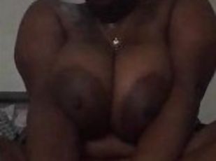Nasty bitch playing with her huge boobs 420