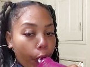 Coughing and gagging on 10.5 inch dildo ???? FULL VIDEO ON OF @lovelyy.e