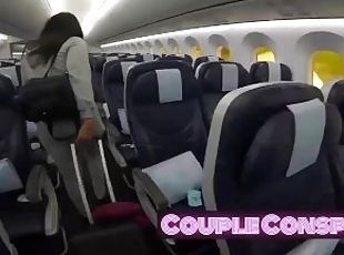 Risky Fuck & Blowjob On Airplane To Mexico