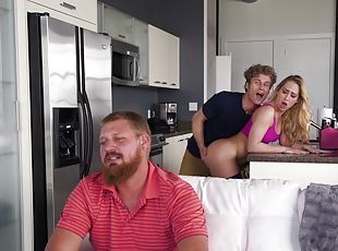 Carter Cruise seduces her bf's son into a sneaky fuck right behind his back