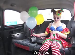 Cute St. Valentine clown Lady Bug fucked by Czech taxi driver