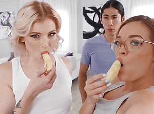 FFM threesome with naughty friends Katie Kush and Hyley Winters