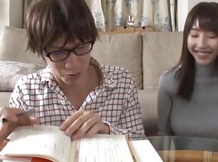 Clothed sex on the sofa with a Japanese girlfriend - Ayami Shunka