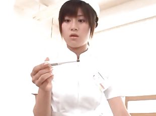 sjuksköterrska, japansk, pov, ritt, uniform, rövslick, kuk