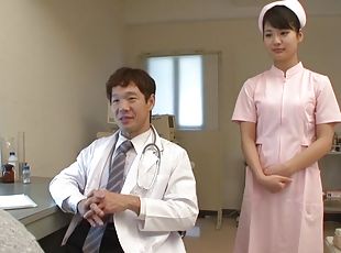 infirmière, japonais, couple, uniformes, bite