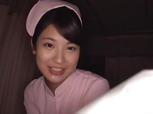 enfermera, babes, mamada, japonés, pareja, primera-persona, mona, uniforme