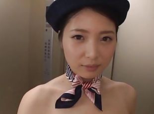 Creaming the face of a salacious cutie wearing a hat Yuna Ema