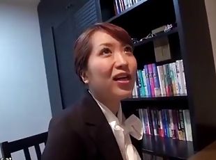 Japanese new hostess fucked by her boss