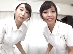 enfermeira, japonesa, a-três, pov, uniforme, pénis