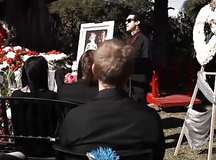 Goth girl marley brinx fucked at the funeral