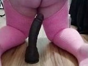 THICK FTM Kitten Rides BBC Dildo and gets SPANKED!!! [Full Video on Fansly]