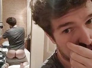 Gay slut mirror show off
