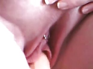 Masturbation video with a horny clit pierced GF
