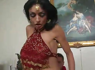 Busty Babe In Hindu Uniform Gets Cum On Her Big Tits