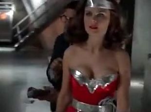 Sexy TV Star Emily Deschanel Wearing a Super Hot Wonder Woman Costume
