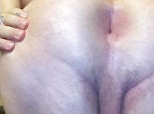 Big Bro with noisy hole gapes creamy pink fat hole in front of you