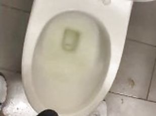 Shy bladder about to bust at crowded public restroom desperate fucking relief wetting