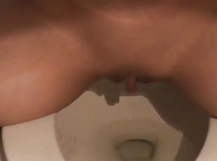 klitoris, svær, pissing, kone, amatør, babes, milf, par, blond, toalett