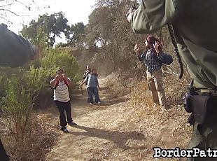 Border patrol agent fucks a hot chick he just arrested