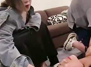 Chinese bondage feet licking