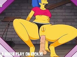 Marge Simpson Anal Dildo Masturbation Moaning Orgasm - Hole House