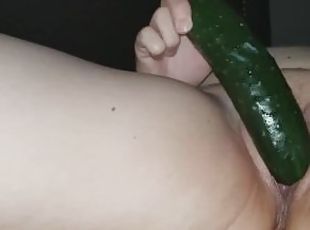Milf cucumber squirting orgasm