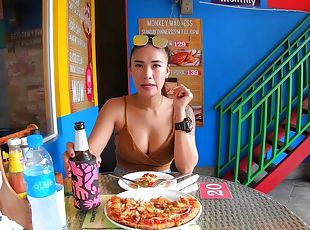 آسيوية, في-البيت, تايلندية, بيتزا