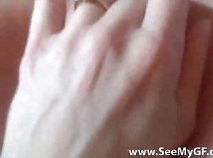Fingering of a pierced pussy
