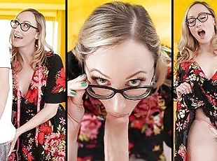 Curvy Milf Crystal Clark Seduces Young Stud And Drains His Big Cock On Her Face And Glasses - Mylf