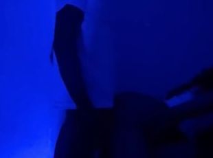 Taking daddy’s long dick from the back in the blue room