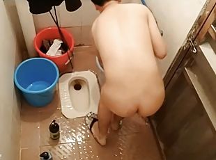 aasialainen, kylpy, masturbaatio, laiha, valtava-mulkku, gay, musta, kamera, tirkistely, nuori-18