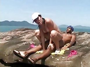 Great Brazilian fuck by the ocean