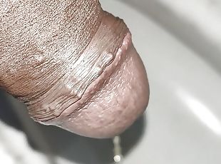 My new peeing video, who want the golden shower from my indian black cock 