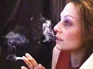 zlatíčka, webkamera, fetišistické, sólo, fajčenie-smoking