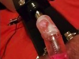 Squirting on the fuck machine
