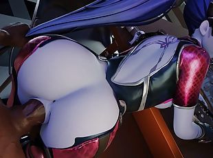 (WIDOWMAKER&#039;S EXTREME ANAL) Huge black cock in her round ass - (EXTREME DEEPTHROAT, BIG ASS, HENTAI IN 4K) by SaveAss