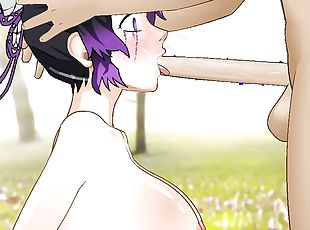Shinobu Kocho relaxes his cock with a slow sensual facefuck in the middle of a park - SDT