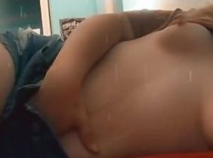Perfect tits babe touching herself on Snapchat