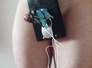 Balls crushed &amp; Cock electric torture