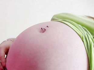 мастурбація, вагітна, піхва-pussy, мила, іграшка, блондинка, з-пірсингом, голена