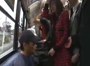 Yuma Asami Gets Her Natural Tits Played With IN A Public Transportation