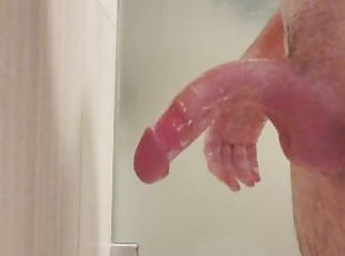 badning, kæmpestor, orgasme, mager, amatør, udløsning, kæmpestor-pik, sperm, fetish, bruser