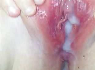 klitoris, orgazmus, pička, striekanie-semena, hardcore, creampie, pár, prstovanie, nadržané