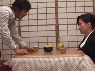 Homemade video of sweet wife Miki Sato giving a nice titjob
