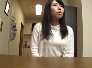 Lovely Japanese woman gets naked for a sex session with a guy