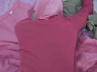 Muslim hijab indonesian pink jeans her special anal