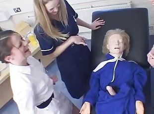 enfermeira, lésbicas, massagem